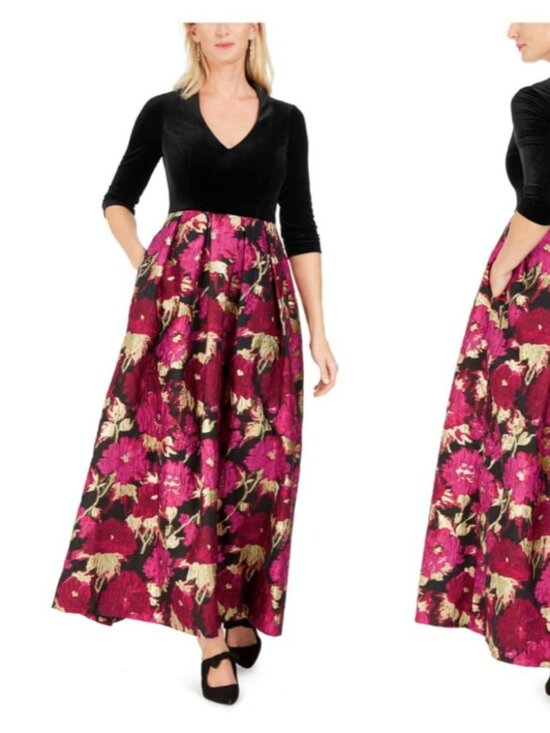 Eliza J Dresses & Skirts - ELIZA J Floral V Neck Sheath Evening Dress 1770